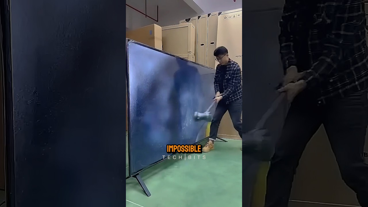 It’s impossible to break this TV 🤯