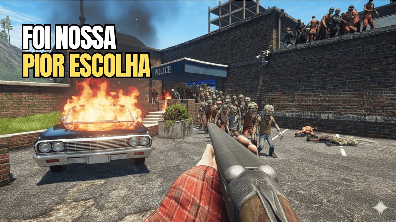 Cercados por uma Horda na Delegacia! | Survive The Nights-coop