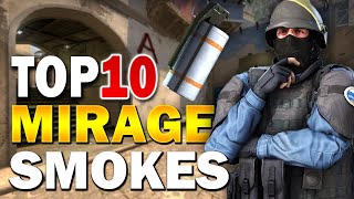 TOP 10 SMOKES FOR MIRAGE | CSGO [2023]