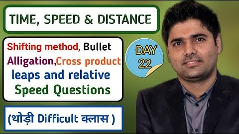 Maximum type covered of Time, Speed and Distance - by Abhinay Sharma