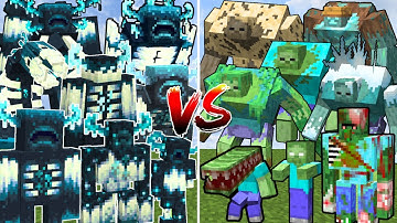 ALL MINECRAFT MUTANT WARDENS vs ALL MINECRAFT MUTANT ZOMBIES | Minecraft Mob Battle