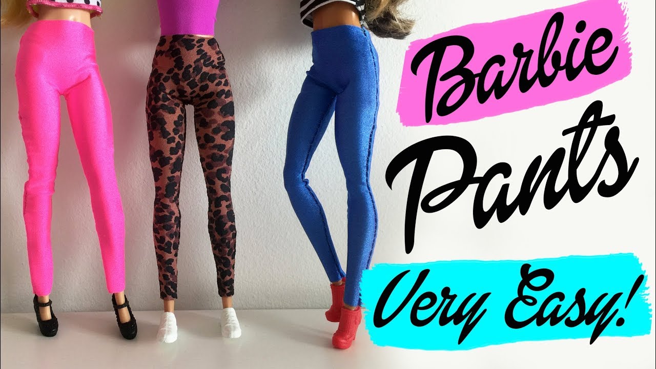 How to make a JEANS, PANTS or LEGGINGS. Very easy! Barbie Doll Clothes 