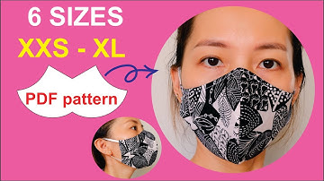 Breathable Face Mask | 6 Sizes Of PDF Face Mask Pattern | Printable Face Mask Pattern