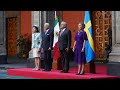 Ceremonia de bienvenida a los reyes de Suecia