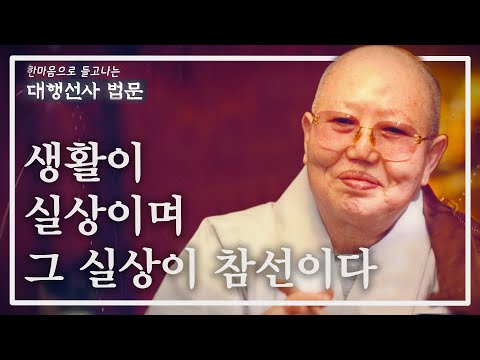 대행선사법문_생활이 실상이며 그 실상이 참선이다