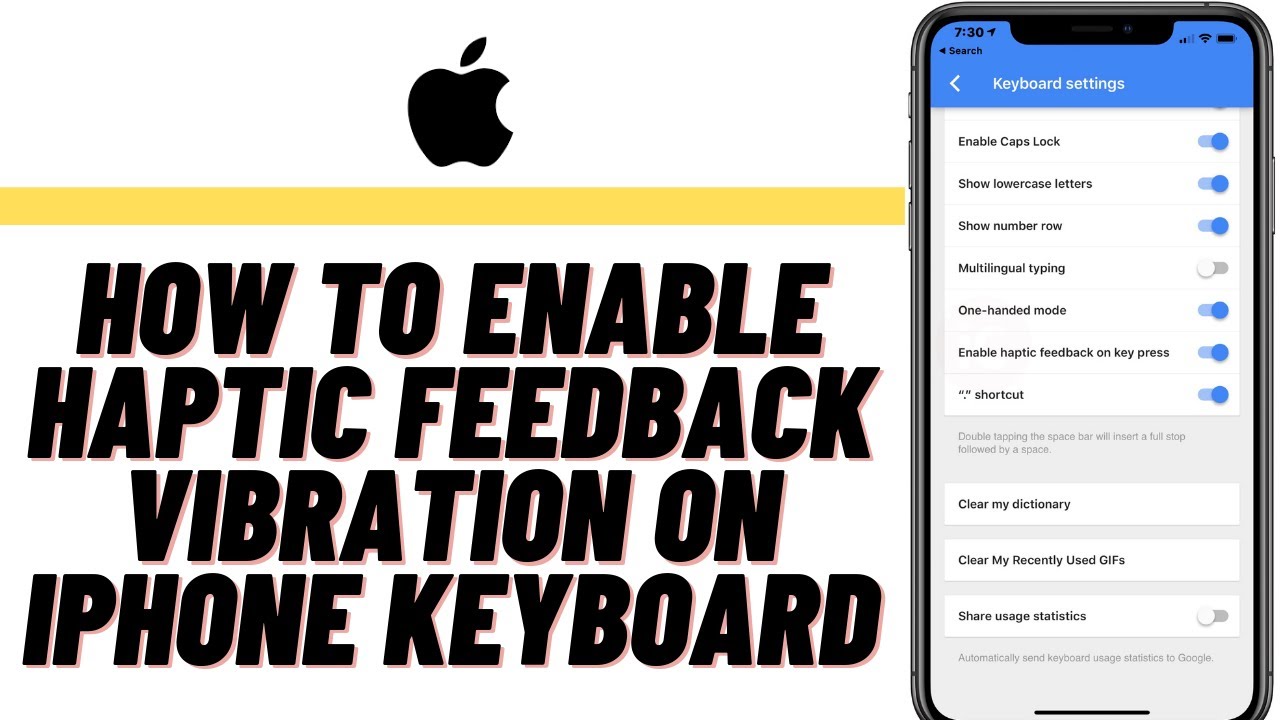 How To Enable Haptic Feedback Vibration On Iphone Keyboard