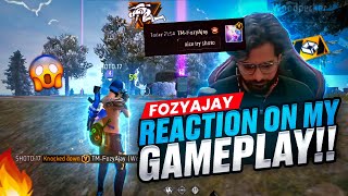 @FOZYAJAY reaction on my gameplay || Best Tournament Highlights 🎯 By SHOTO FF ||