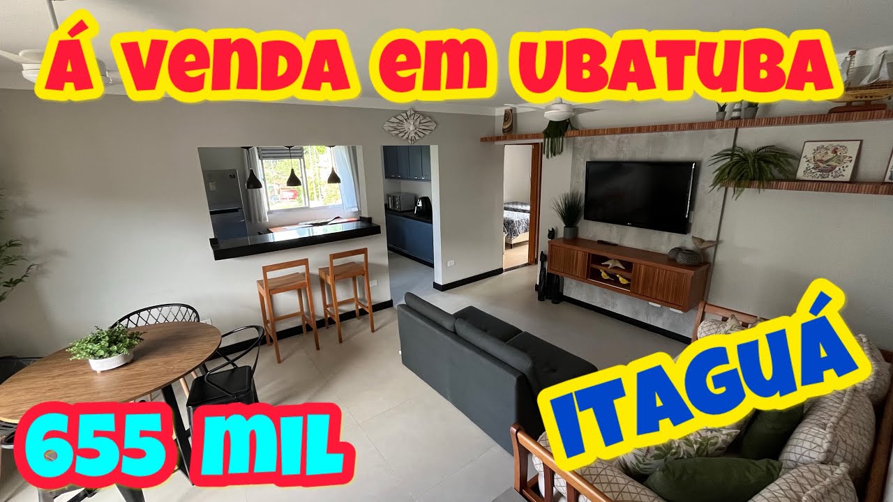 APARTAMENTO Á VENDA NO ITAGUÁ EM UBATUBA 655 MIL 12  99194-4851