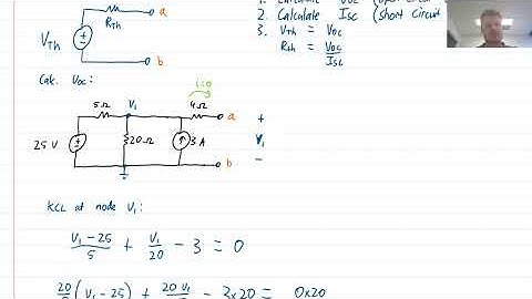 EG1012 Week 7 Video 2 - Thevenin equivalent circuits: problem solving example