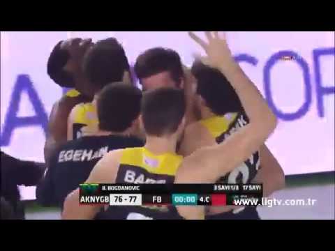 Bogdan Bogdanovic'in son saniyede orta sahadan attığı üçlük (Yeşil Giresun-Fenerbahçe) 04.01.2016