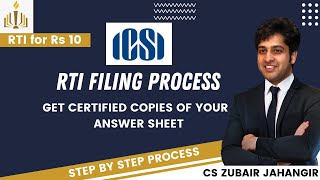 How to get Certified Copies of Answer sheet through RTI in Only RS 10 | ICSI Prof Zubair Jahangir screenshot 3