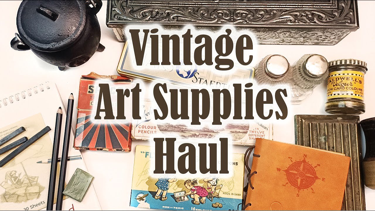Vintage Art Supplies Haul! Swatching Old Crayons and Pencils Are They