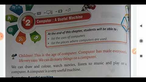 Computer, Class 1, chapter 2 (Computer : A useful machine)