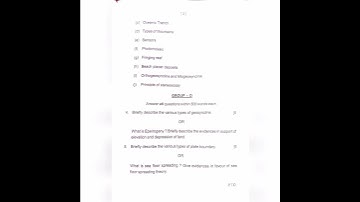 +3 1st Semester Geology Previous Year Question Paper || Core-2 || DD(Auto) College, Keonjhar ||