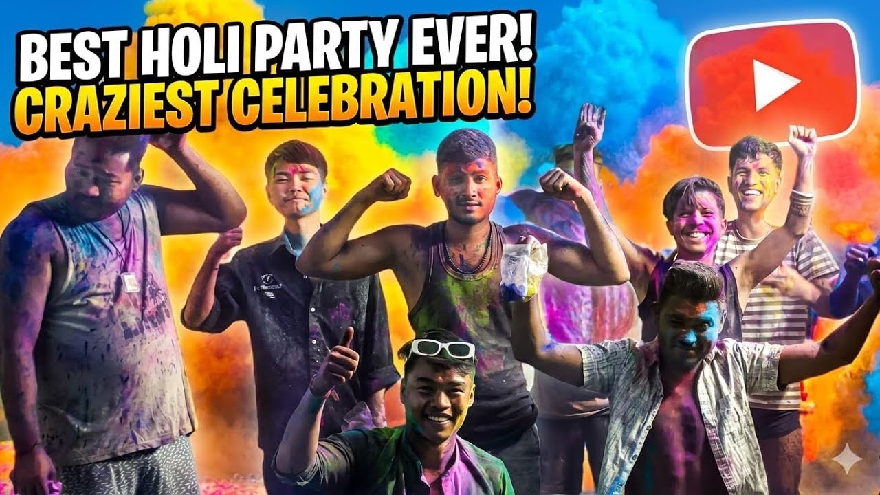Holi celebration 😆😆....Full msti ..