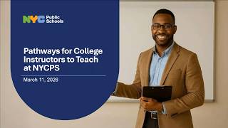 Pathways for College Instructors to Teach at NYC Public Schools | Webinar Replay