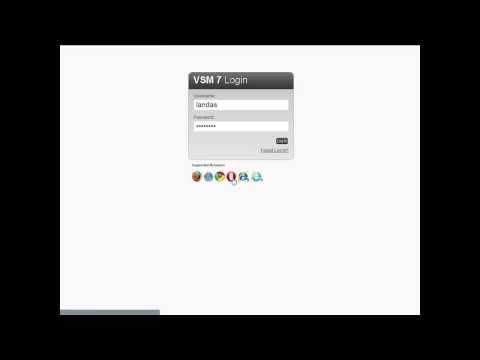 Using VSM 7 - Understanding the Login Screen