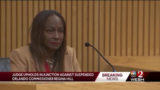 Suspended Orlando City Commissioner Regina Hill appears in court