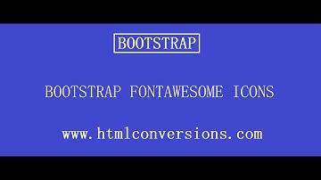 Bootstrap font awesome icons | HTMLConversions.com