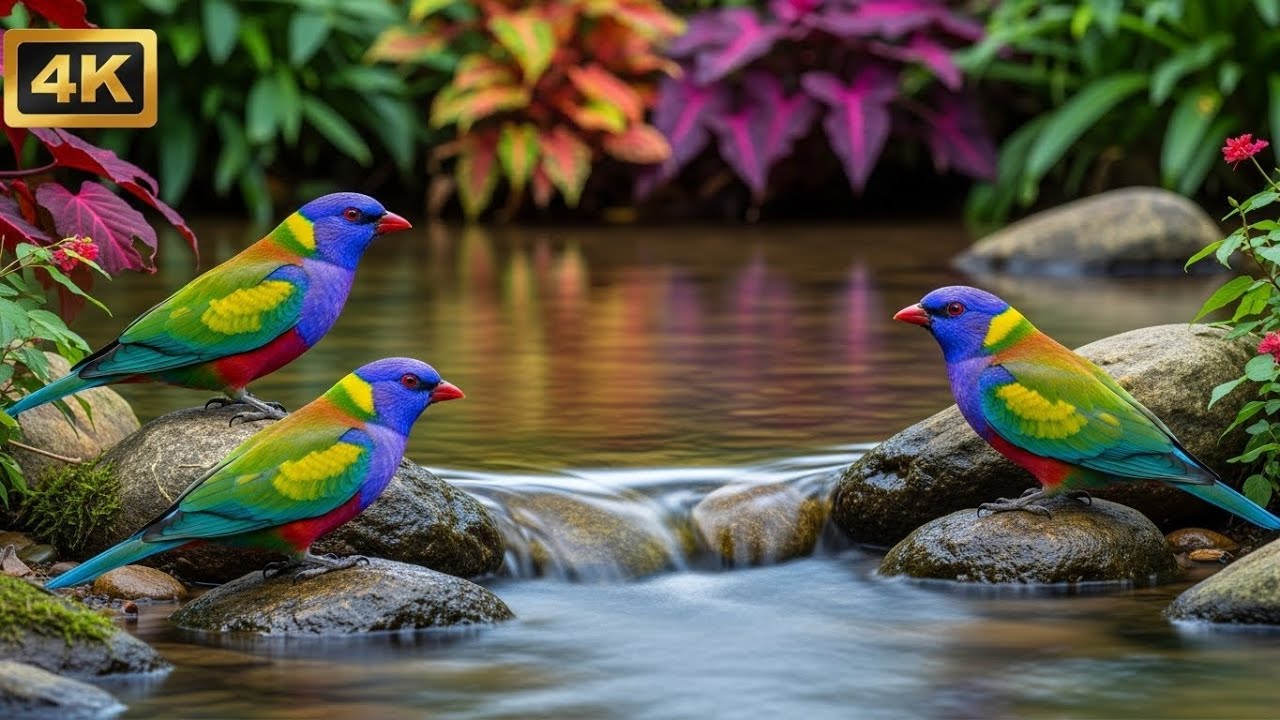 Deep Relaxing Piano with Bird Sounds and Flowing River for Sleep, Focus and Inner Peace