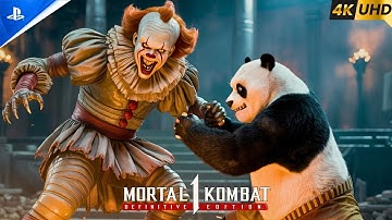 Pennywise vs Po Fight – DreamWorks vs Pixar | Mortal Kombat 1 Cinematic Scene | 4K Full HD 60FPS