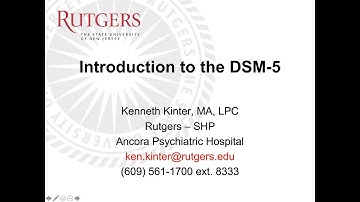 Introduction to the DSM 5