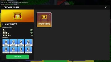Opening a lucky crate in roblox bedwars