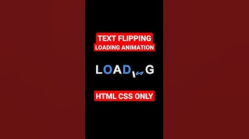 How To Make a Flipping Loading Text  Animation Using HTML CSS ONLY #mengareit #shorts #htmlcss