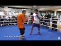 Open Media Training - Manny Pacquiao hits the pads with Freddie Roach in Brisbane #PacHorn