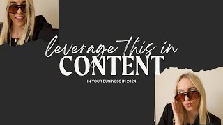 The One Thing You Need to Leverage with Content in 2024 by THE LILY HOLMES 96 views 4 months ago 20 minutes