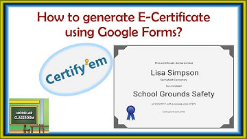 How to generate E-Certificate using google forms?install cerificate em from gsuite ?