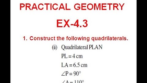 NCERT Solution CLASS-8 CHAPTER-4 PRACTICAL GEOMETRY  Ex-4.3 Q1 part 2 @bhullar