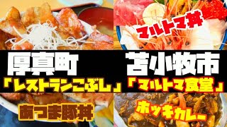 【苫小牧市・厚真町グルメ】マルトマ丼・ホッキカレー・あつま豚丼【大行列店　絶品】