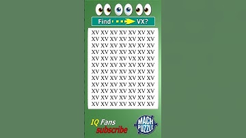 Tell me where VX? | Brain Teaser IQ Test #shorts #different #puzzles #opticalillusion #quiz