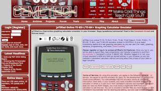 Using Cemetech's Graphing Calculator Emulator