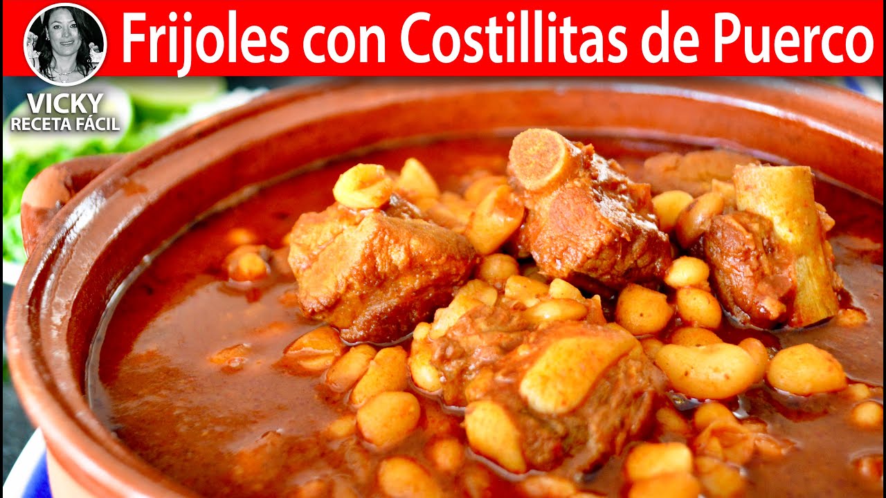 Frijoles con Costillitas de Puerco | #VickyRecetaFacil | VICKY RECETA FACIL