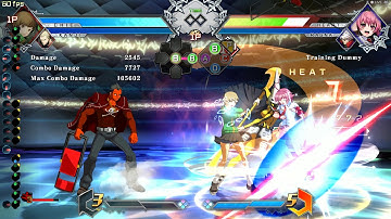 BBTAG: Chie fists Heart really hard (Touch of death)