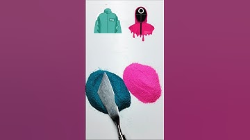 Squid Game satisfy mixing guess the mixed color #colormixing #satisfying #squidgame2