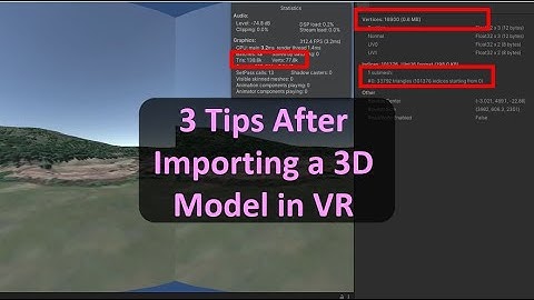 3 Tips After Importing 3D Model in Unity VR: Frame Debugger  Workflow