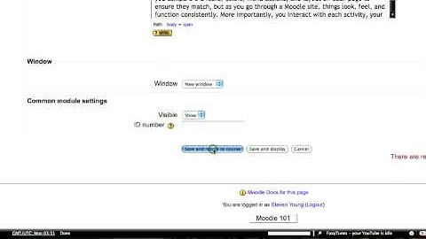 Moodle 1.9 - Insert a web page.mov