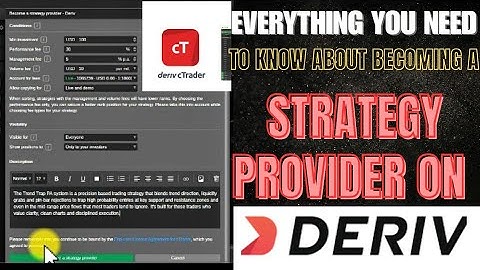 How to become a strategy provider on Deriv cTrader And Earn Over 40% From Copy Traders