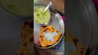 mix veggies paratha with Raita youtubeshort