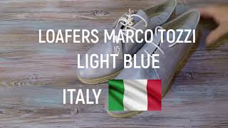 Лоферы Marco Tozzi голубые - Видео от Borsa Toscana