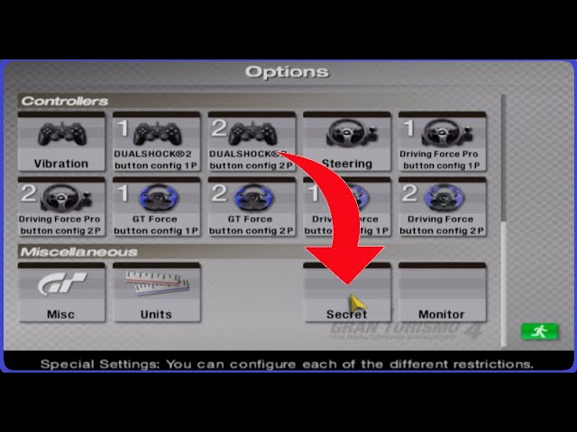 Secret menu discovered in Gran Turismo 4 and Tourist Trophy : r/granturismo