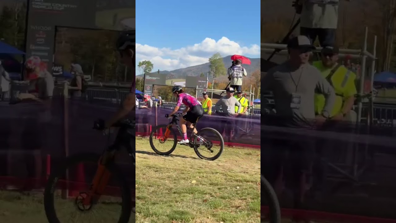 Grin and bear it 🐻 The chase is serious behind Jenny Rissveds 😮‍💨