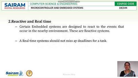 Lecture Video_18CS44_MCES_Module 4_Characteristics of Embedded Systems_Lorate Shiny