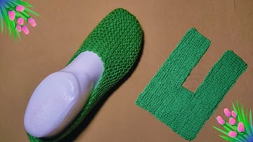 Knitted slippers with one swatch - a pattern for beginners 🧶