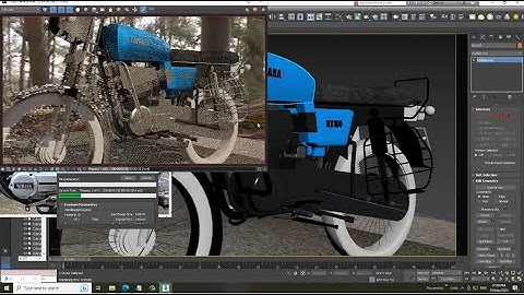 3DsMax Tutorials, Learn Texturing a  RX 100 Bike from Scratch in 3dsmax ( Part 19)