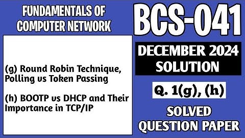 P3- 1(g), (h) | BCS041 Dec 24 Solution | BCS41 Solved Question | BCS 041 Important Questions