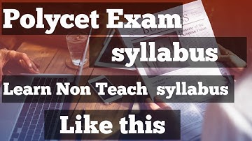 Polycet Exam  syllabus || Polycet Exam important syllabus